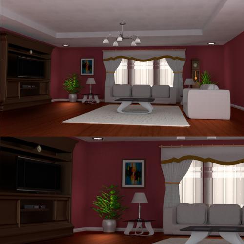 Pink&White L-Room preview image